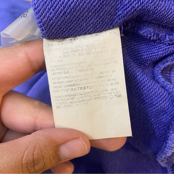 We11done Purple Iridescent Logo Crew Neck Boxy Sweater Pullover Size Small - Picture 8 of 9